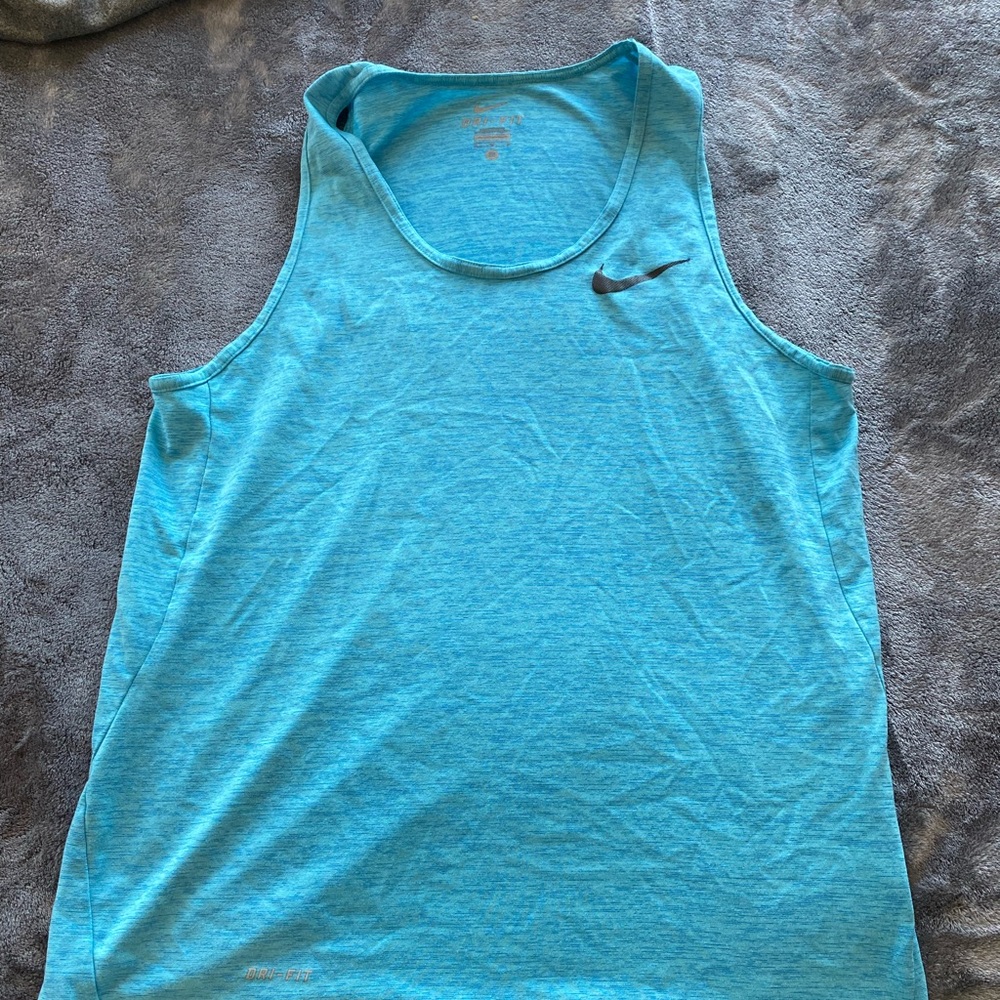 Mens light blue tank top